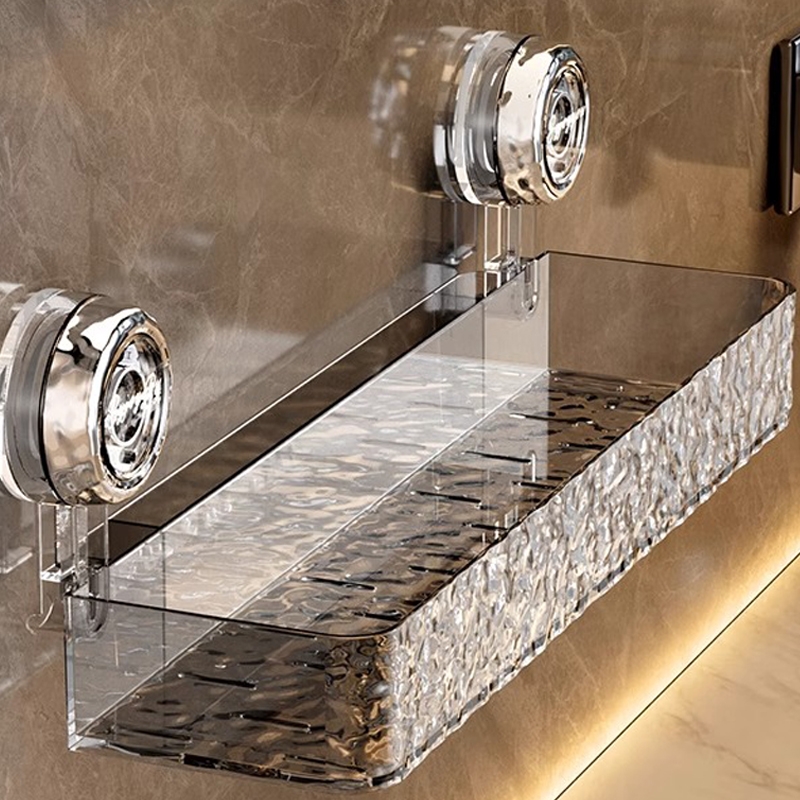 Suction Cup Bathroom Storage Rack Bathroom Shelf Punch-Free Toilet Washbasin Wall Triangular Storage Rack Clean