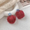 Earrings, retro brand silver needle from pearl, simple and elegant design, Korean style, silver 925 sample, internet celebrity