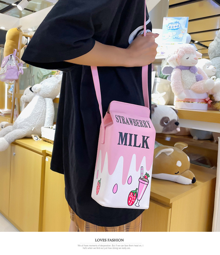 Small Pu Leather Fruit Square Buckle Crossbody Bag display picture 17