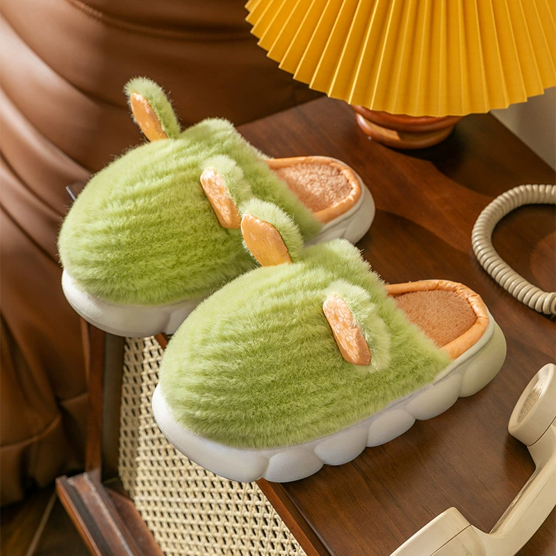 Cute Cartoon Winter Slippers, Plush Cotton Styles (whale, teddy, chubby), Sizes EU 36–47