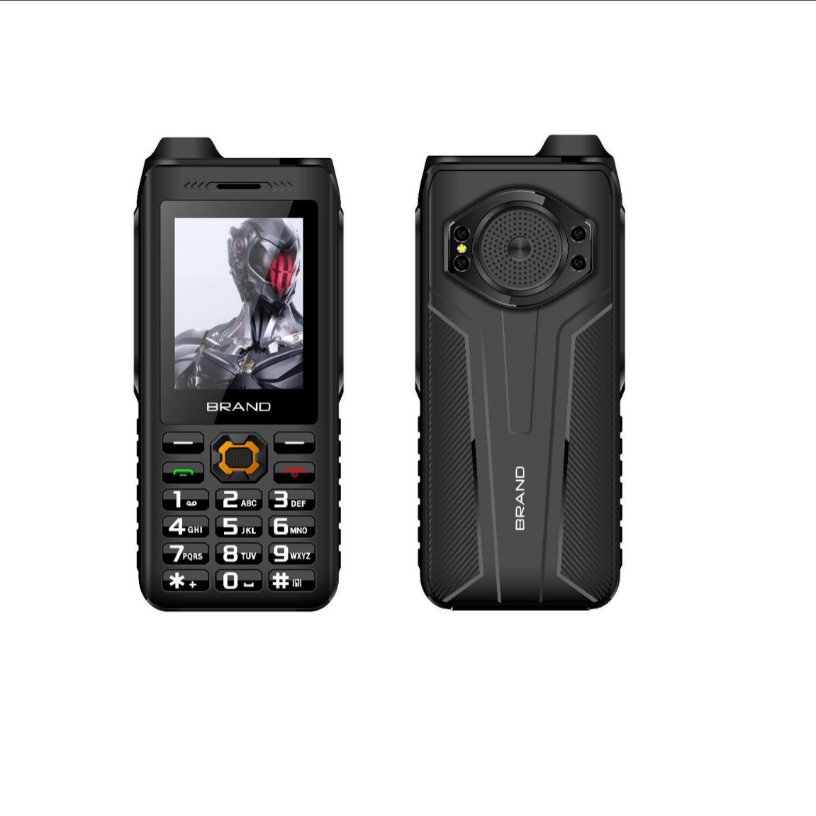 Yingtai 新款5000毫安大电池功能机 出口手机 带强光手电筒充电宝