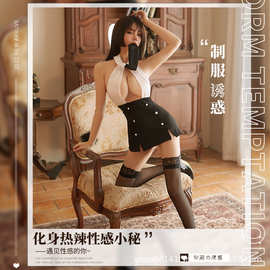新款情趣内衣秘书装牛奶丝连体教师装性感制服诱惑套装2489