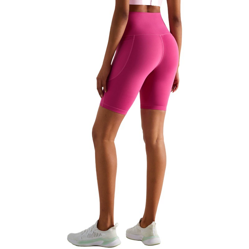 Любовь новые голые спортивные шорты с высокой талией без Т-ленты карманы без следов йоги брюки на открытом воздухе фитнес-леггинсы