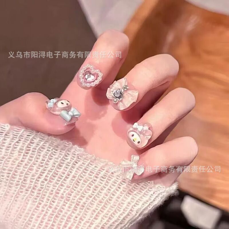 Melody Cute Childlike Pure Desire Ins Classy Cat Eye Nail Stickers Wearable Nail Finished Patch Melody Cute Childlike Pure Desire Ins Classy Cat Eye Nail Stickers Wearable Nail Finished Patch