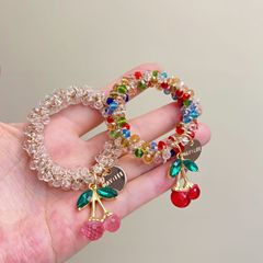 水晶の水のドリルの新型の気質のさくらんぼの髪の縄は閨蜜のブレスレットの両用の個性を送ります。