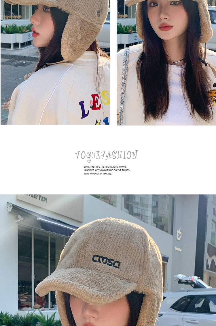 Winter Baseball Cap With Ear Protection For Women Windproof_voghion.com
