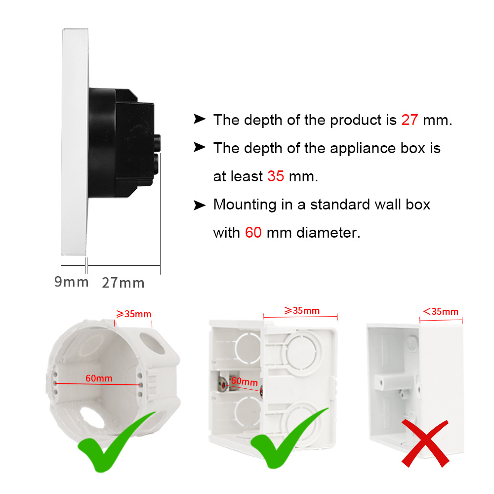 3-pin European-style German-style Socket With Grounding, Russian Socket, ABS Plastic Panel, 250V16A_voghion.com