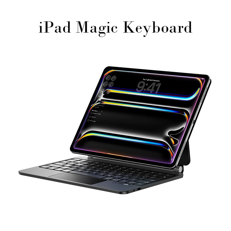 Juki Compatible Magic Keyboard for iPad Pro11 M4/M5/Air11, Pro13 Magnetic Wireless Bluetooth Keyboard