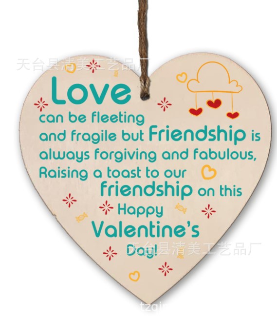 Colgante de pieza de madera de amor estilo amor 1 paquete