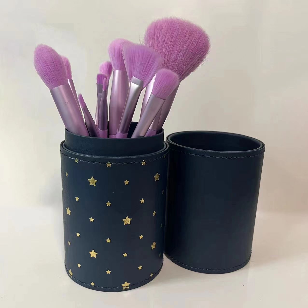 Erxiaomu Xingdong 12 maquillaje cepillo conjunto portátil conjunto completo Cangzhou polvo suelto rubor reparación nariz cepillo suave pelo sin costuras