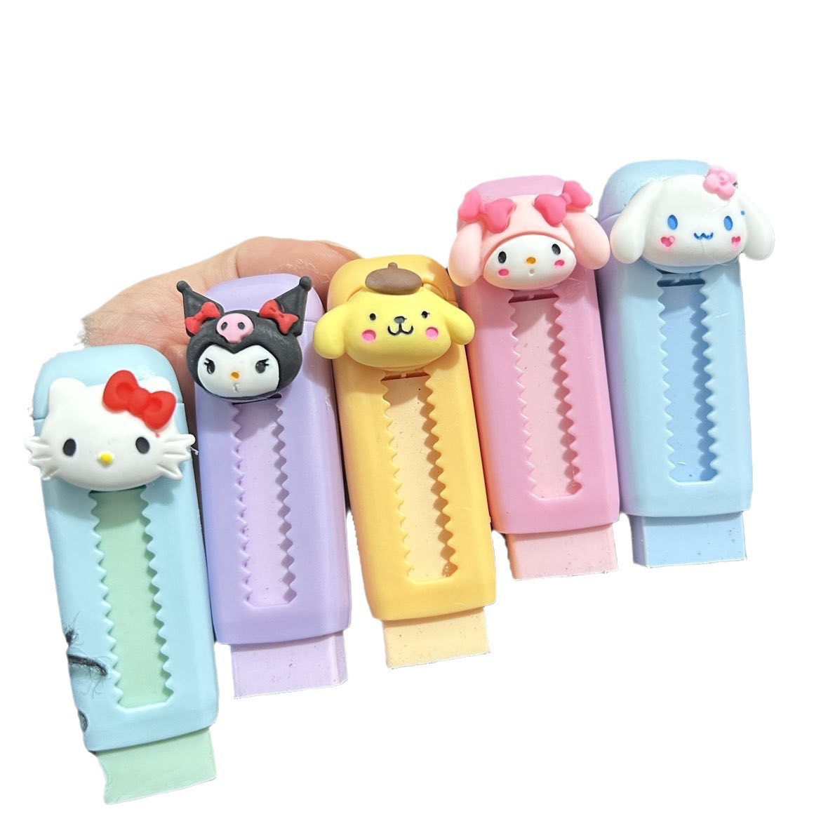 Borrador de dibujo animado, biblioteca pequeña, borrador de dibujos animados retráctil, estudiante sin migajas, estudiante de niños súper limpios