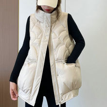 胖MM特大码300斤宽松立领羽绒棉服马甲女秋冬季新款马夹外套背心