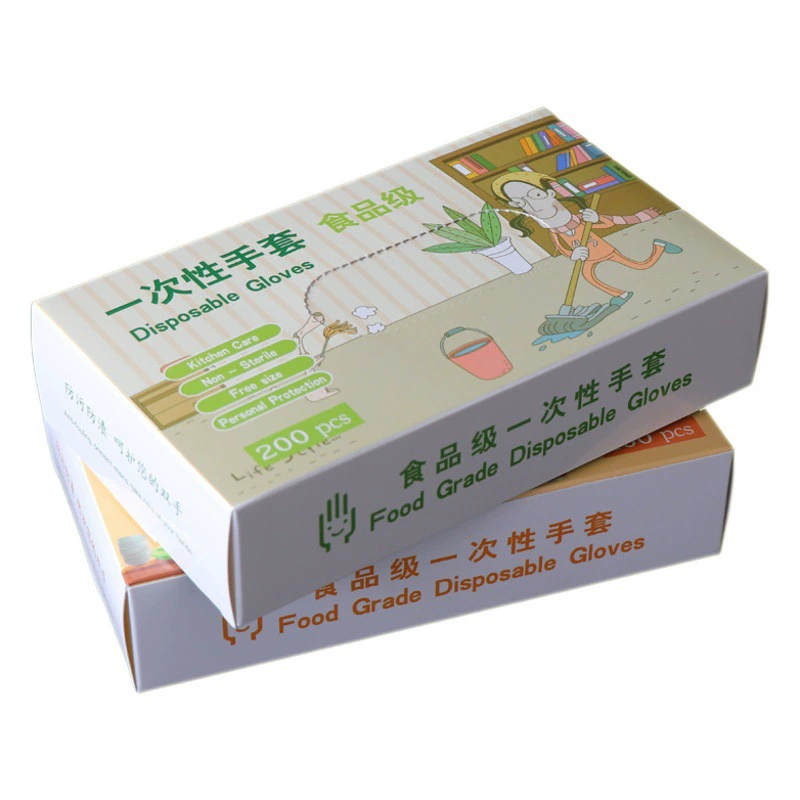 Одноразовые перчатки пищевые 200 в штучной упаковке съемные полиэтиленовые пластиковые кухонные перчатки для лобстеров оптом