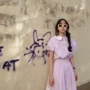条纹韩版flet粉色半身裙