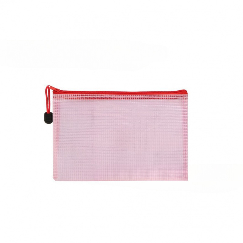 Bolsa roja con cremallera roja