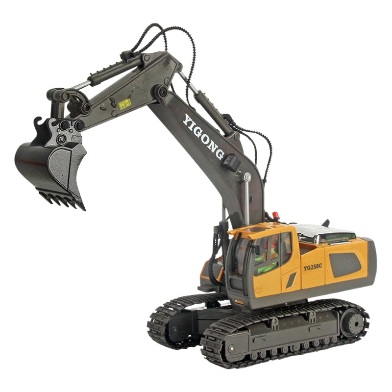 Modelo de vehículo de ingeniería de aleación de simulación de excavadora de aleación de control remoto eléctrico de control remoto de juguete puesto de excavadora al por mayor