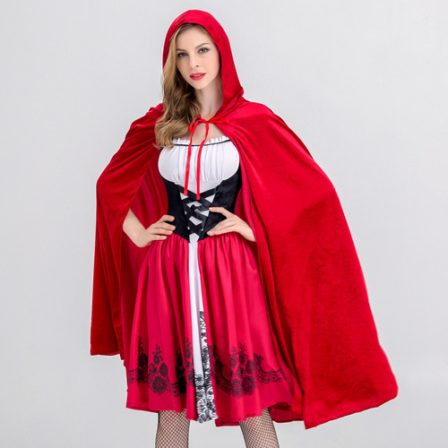 Halloween Little Red Riding Hood Costume Adult Christmas Costume Cosplay Suit Factory Direct Role Play Stage Wear