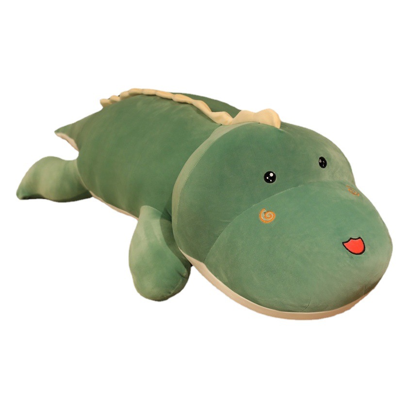 Gran dinosaurio almohada muñeca dormir cama muñeca chica regalo dinosaurio felpa juguete trapo muñeca para niños y niñas