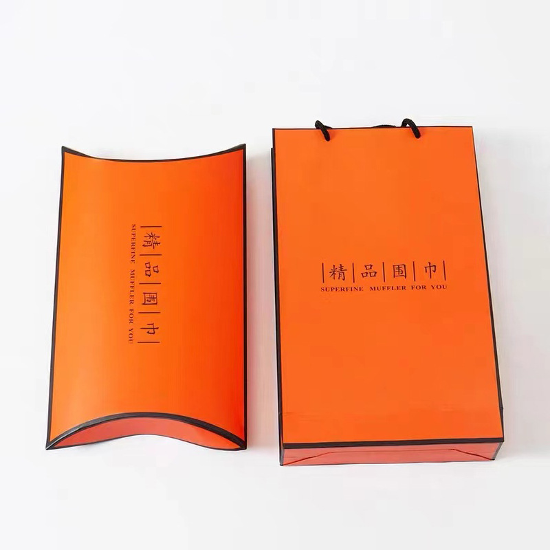 厂家现货围巾礼盒套装 围巾丝巾手提袋精美礼品盒两件套批发