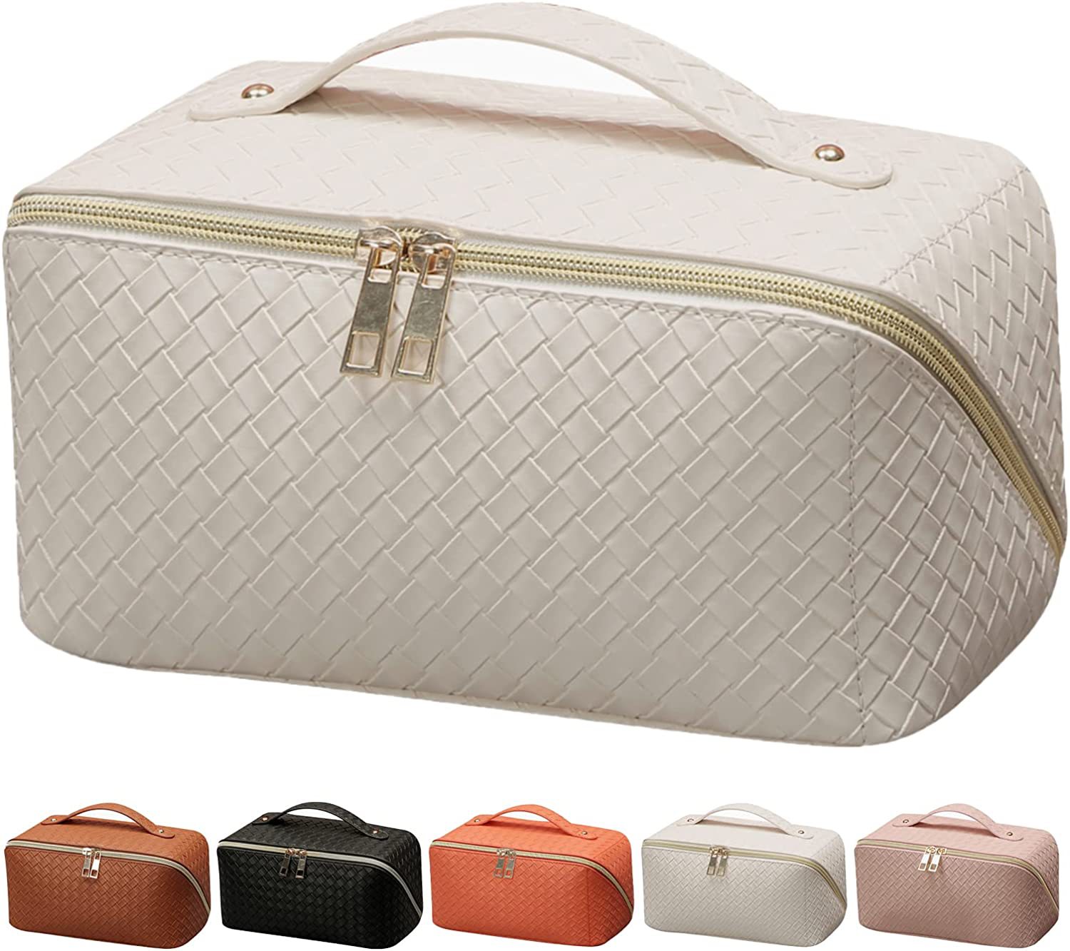 Fábrica directa lote nuevo pu gran capacidad Portátil Bolsa de cosméticos vida diaria y viajes gran capacidad lavado bolsa de almacenamiento