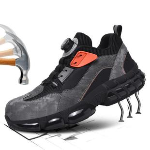 Cross-Border Anti-Smash and Anti-Puncture Labor Protection Shoes for Men, Wear-Resistant, Non-Slip, Lightweight, Breathable Steel Toe-Toe Work Safety Protection Shoes