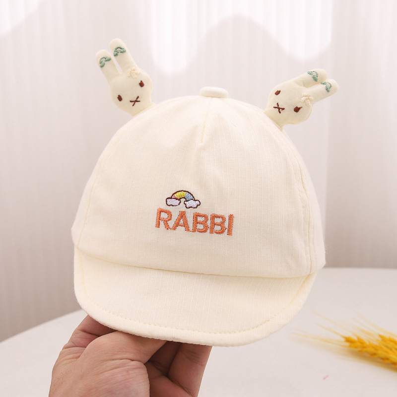 2024 nuevo sombrero de béisbol de conejo arco iris sombrero para niños sombrero para niños sombrero para niñas a prueba de viento y protección solar cuatro estaciones