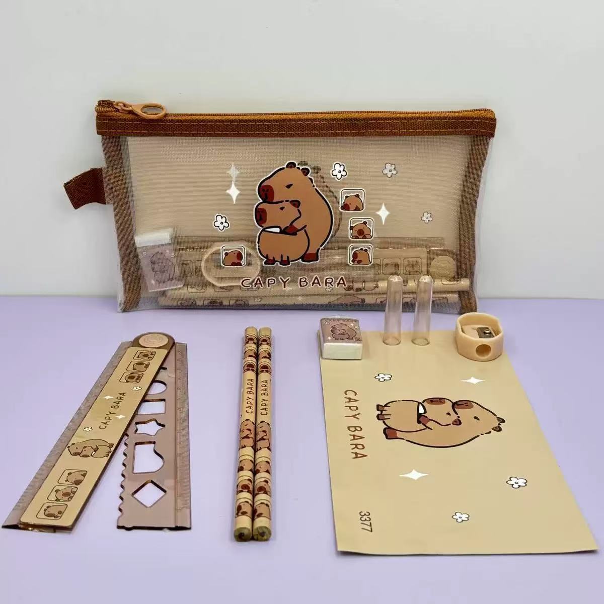 Sanrio lápiz gobernante lápiz papelería traje coolomi Escuela Primaria estudiante material escolar archivo bolsa 61 regalo