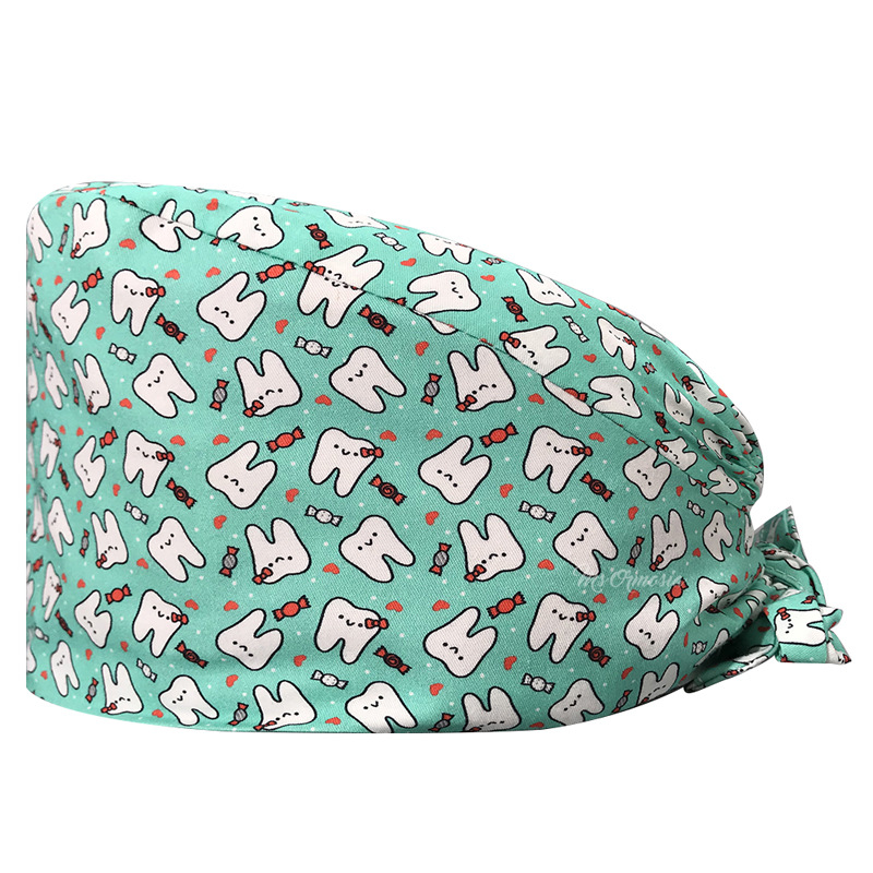 Venta caliente de Europa y América Mickey casquillo de la enfermera médico tapa de impresión de algodón puro sombrero de trabajo de exportación de comercio exterior en la acción al por mayor