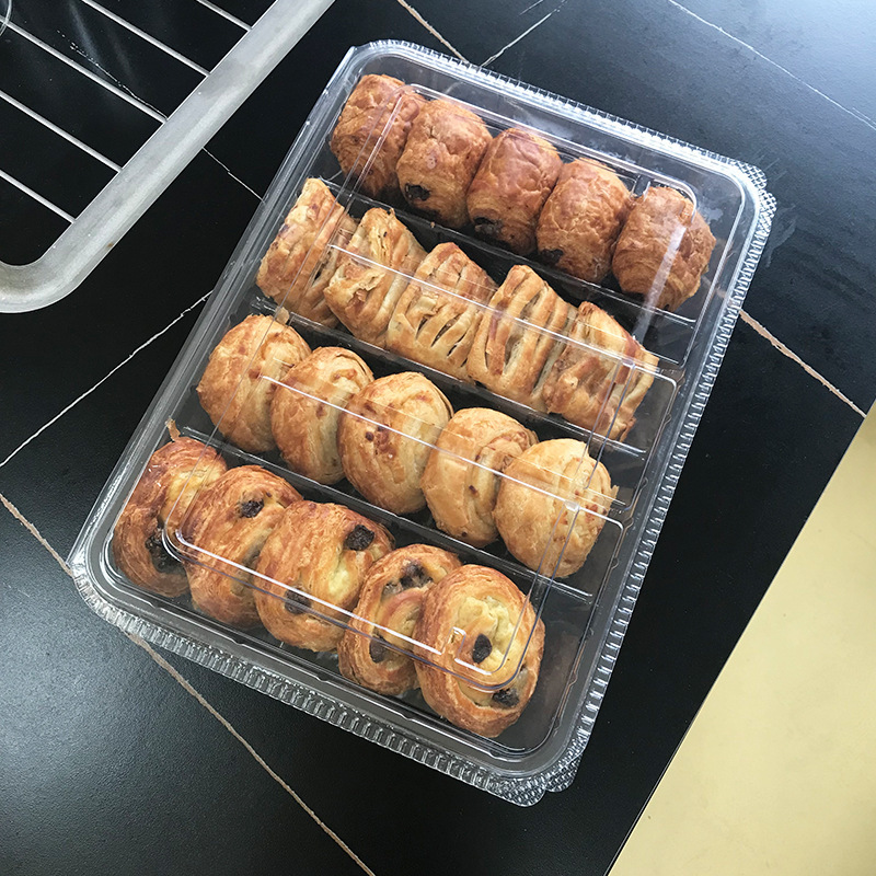 一次性透明塑料西点包装盒烘焙蛋糕面包饼干迷你丹麦酥曲奇打包盒|undefined