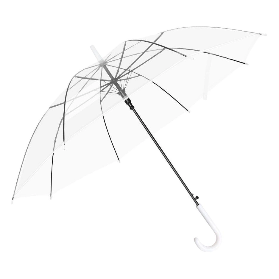 Прозрачный зонт, оптовая продажа, одноразовый пластиковый зонт, автоматический оптовый прозрачный зонт с длинной ручкой, ценный солнечный зонт на заказ