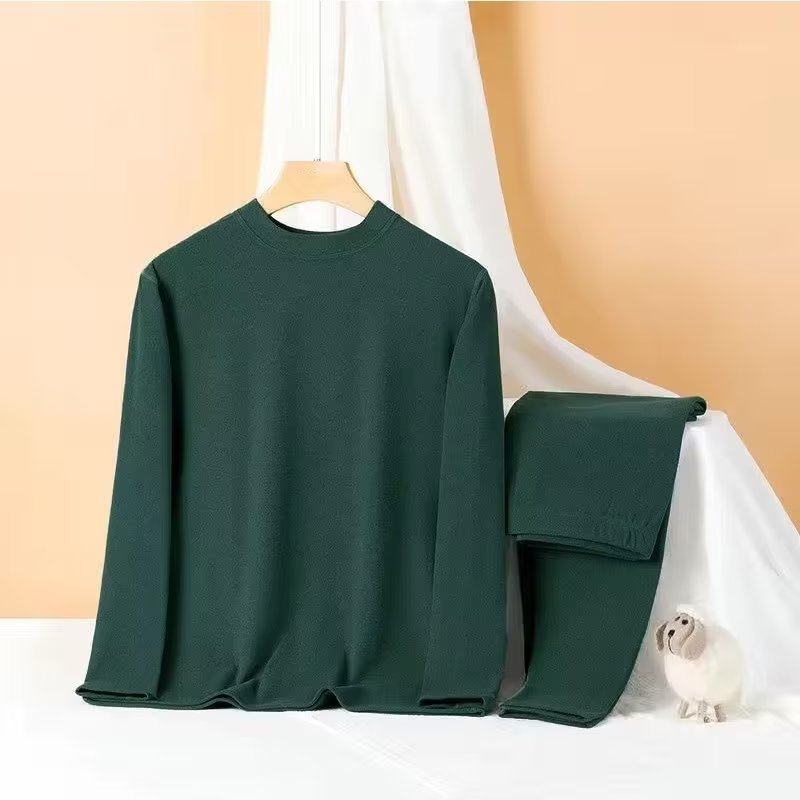 Source fabricante top camiseta larga otoño e invierno para hombres T delgado de doble cara de terciopelo alemán caliente cuello redondo camisa de fondo ropa interior térmica