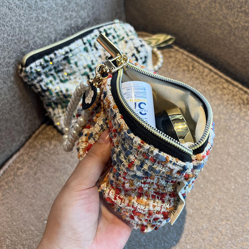 직조 라이너 가방, 소형 화장품 가방, 작은 향기로운 아줌마 수건 보관 가방, 동전 지갑, 휴대용 메이크업 가방