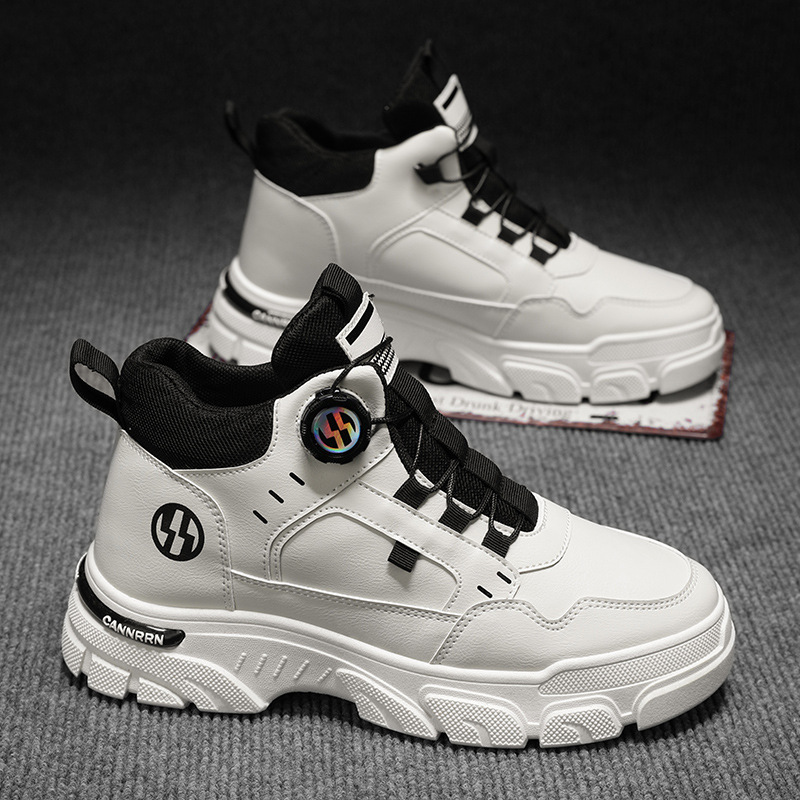 High-top Martin Boots Men's Shoes Autumn New Arrival Tooling Shoes Men's Trendy All-match Platform sneaker Casual Ankle Boots