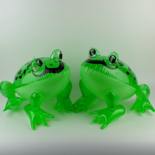 PVC Children's Inflatable Light-Up Toy Duck Glowing Pig Bungee Rope Mini Frog Street Vending Toy