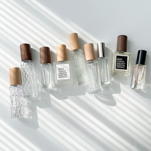 香水分装瓶高端便携10毫升小样瓶按压瓶玻璃喷雾瓶木盖香水瓶空瓶