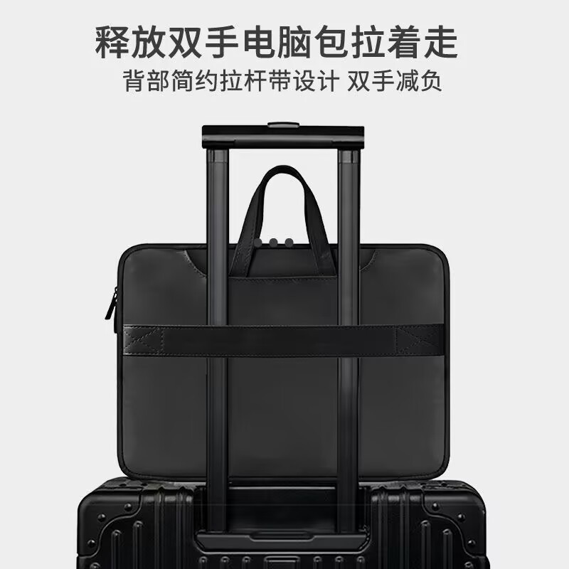 布艺黑猫卡通插画笔记本电脑包手提单肩两用适用苹果/华为/小米/|undefined