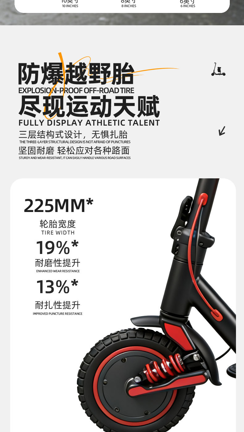 Cross-Border Foldable Electric Scooter, Shock-Absorbing Off-Road Electric Vehicle with Storage Box, High-Quality Mobility Scooter