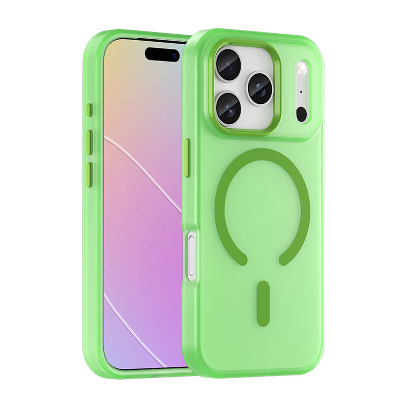 新型iPhone17用スマホケース TPU一体型 マット肌触り マグネット式 16pmスマホケース|undefined