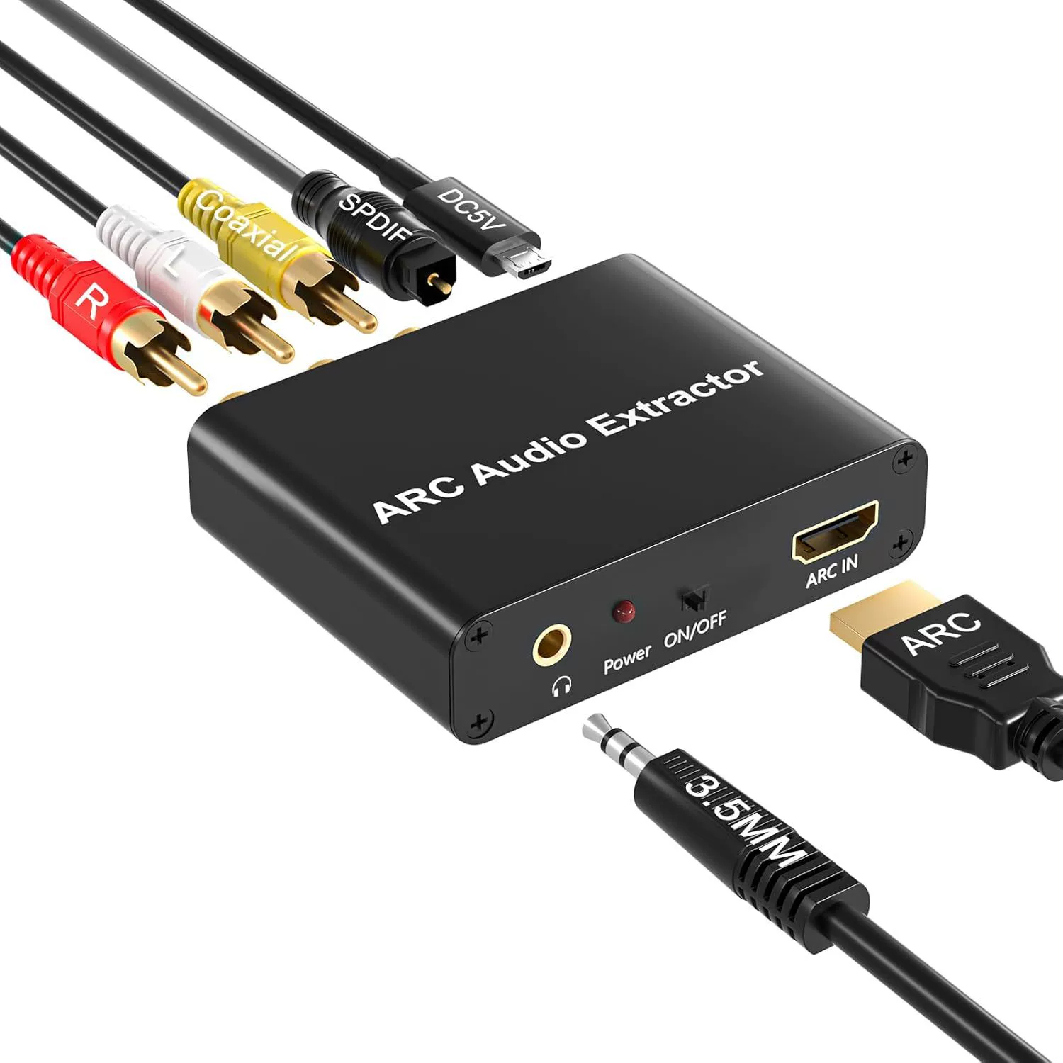 HDMI ARC аудио-экстрактор: SPDIF коаксиальный + аналоговый 3,5 мм L/R