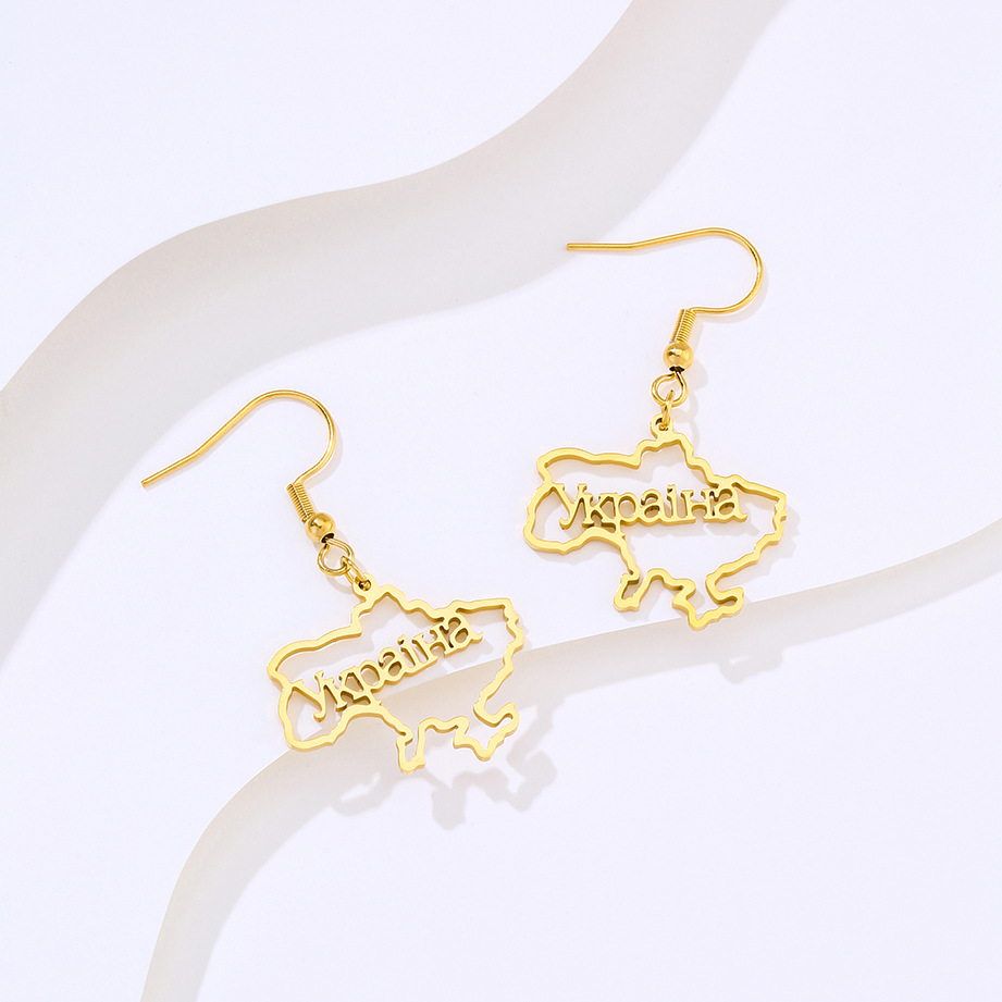 Fashion Geometric Letter Stainless Steel Plating Drop Earrings 1 Piece display picture 15