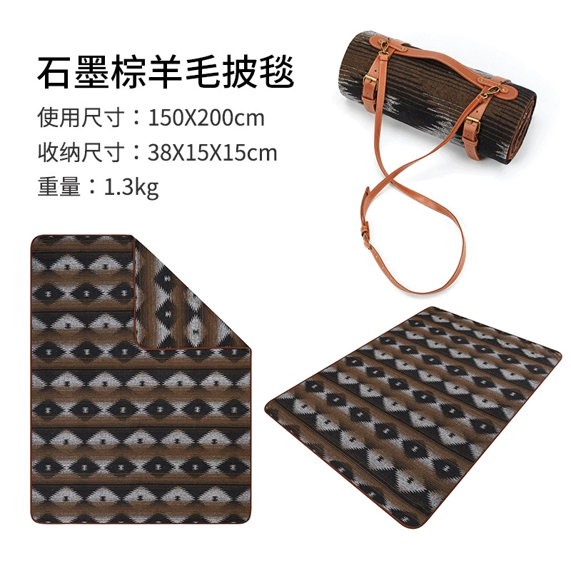 Warm carpet for camping, duvet, boho style