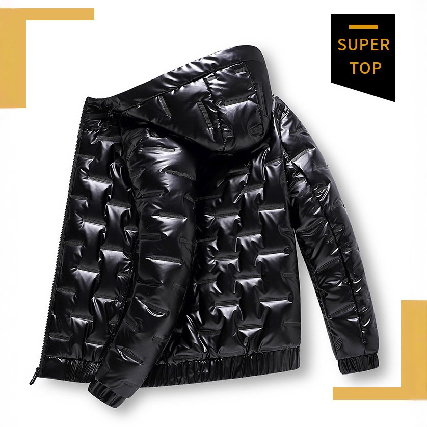 Abrigo acolchado de algodón de seda de invierno abrigo de hombre abrigo acolchado de algodón engrosado con sombrero ropa de invierno de los hombres abrigo acolchado de algodón juvenil ropa con capucha de los hombres