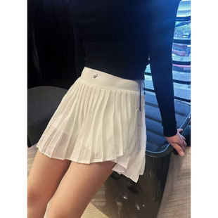 Aloyoga Sports Tennis Skirt Women's Fake Two-Piece Breathable Skirt Yoga Short Skirt Anti-Light Quick-Drying Summer Half-Length Pants Skirt