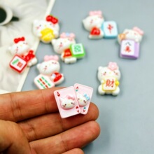 迷你新款麻将小猫卡通手工diy饰品配件奶油胶树脂小配件材料批发