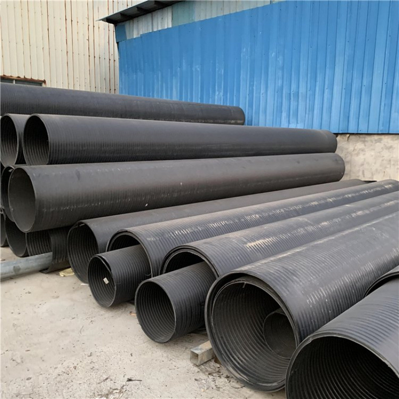 HDPE中空壁缠绕管 井筒管 检查井接管 增强缠绕结构壁A型管 钢带