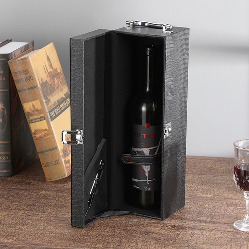 Direct Supply Red Wine Gift Box Manufacturer Single Bottle Wine Packaging Box, Various Colors, Logo Printing Available
