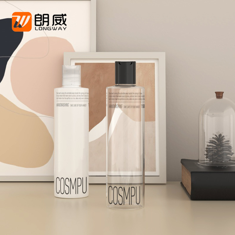 Longwei 150ml hombro plano mil botella de cubierta de otoño botella de rocío puro cubierta de la prensa botella PET de plástico sub-botella mil botella de cubierta de otoño