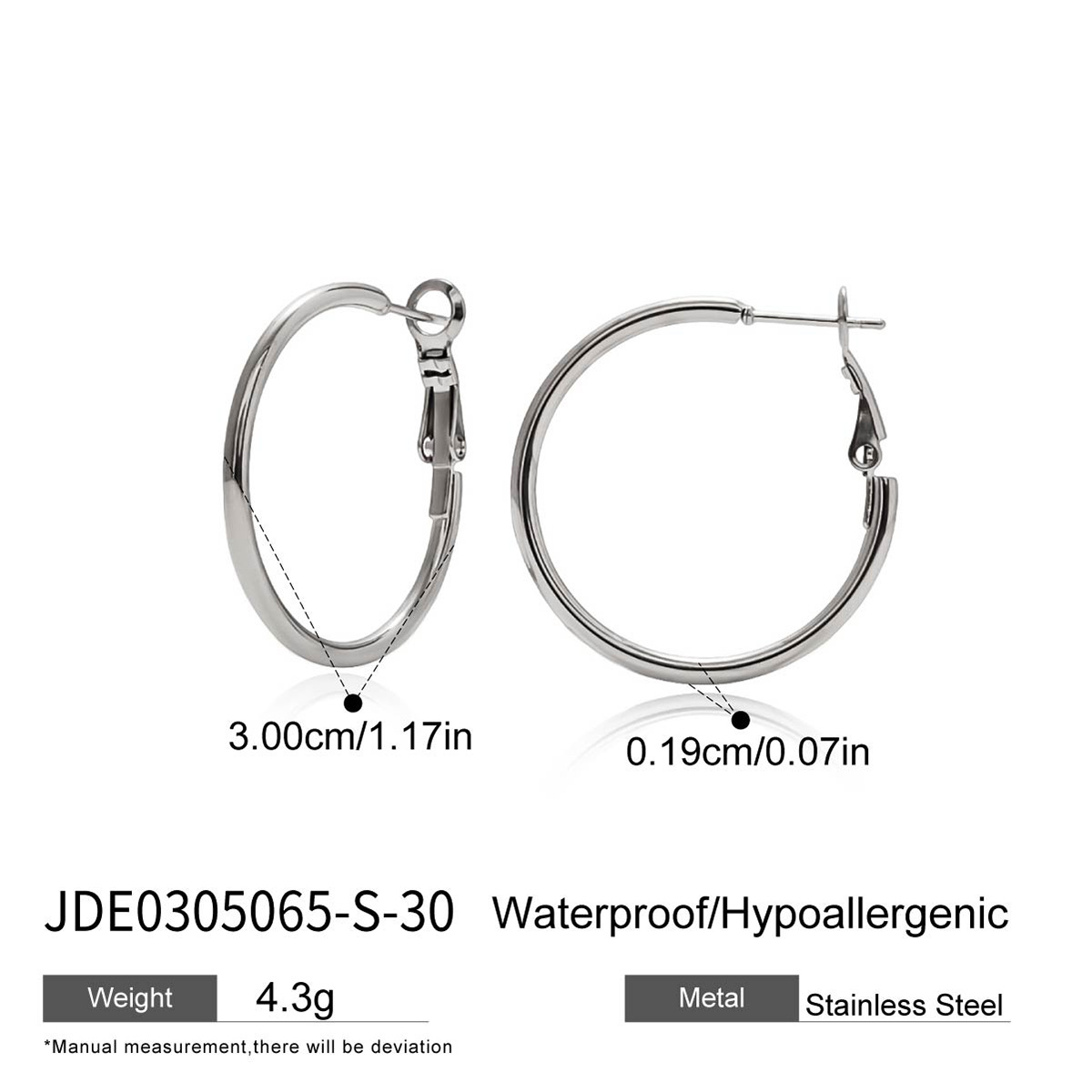 Wanxing Europa y los Estados Unidos transfronterizos aretes de acero inoxidable grandes círculos ligeros de lujo joyas de alta calidad nicho de diseño de orejas de acero de titanio