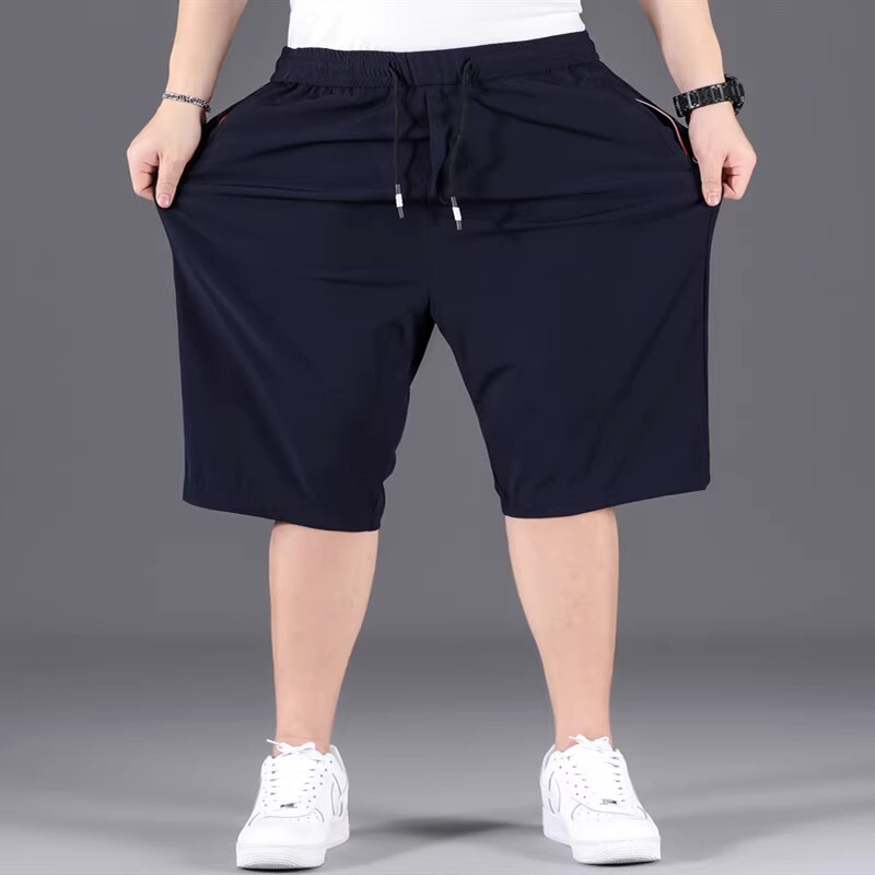 Large Size Shorts Men's Loose Plus Fat Extra Large Summer Casual Mid-length Pants for Fatty Fat Men's Quick-drying Sports Pants Fashionable and Chubby