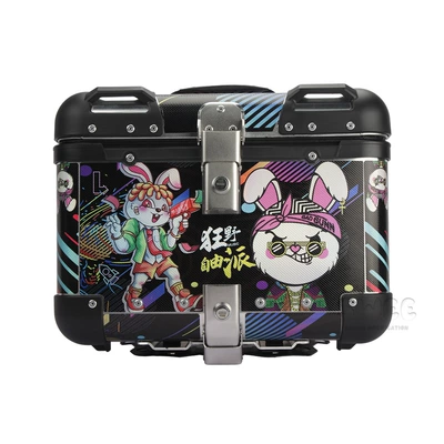 Motorcycle Aluminum Alloy Rounded: Motorcycle trunk - 45l-stickers